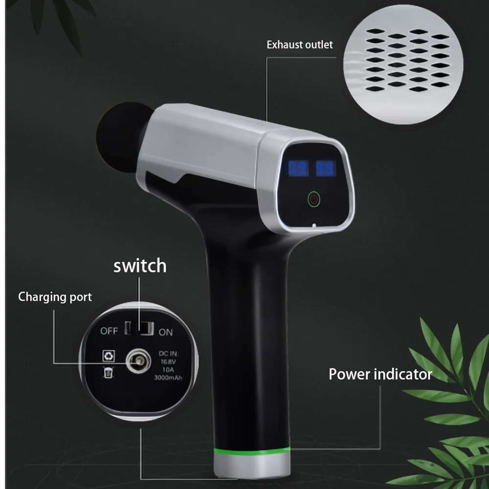 

9 Speed High frequency Massage Gun Muscle Relax Body Relaxation Electric Massager with Portable Bag Therapy Gun for fitness