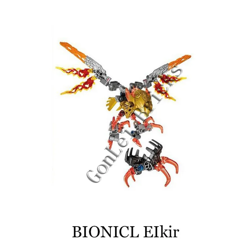 609-4 BIONICLE Mask Maker VS Skull Grinder Биохимический Воин Строительный блок Набор роботов Модель Кирпичи совместим с 70795 детские игрушки - Цвет: 609-4