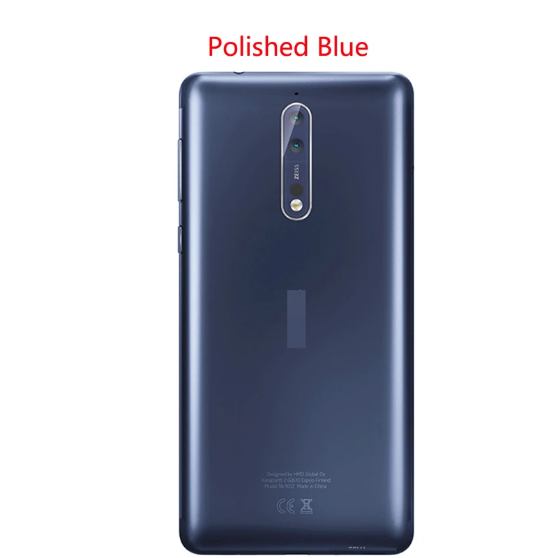 Shyueda+ объектив 5," для Nokia 8 TA-1004 TA-1012 TA-1052 задняя дверь корпус батарейный отсек - Цвет: Polished Blue