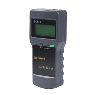 Portable Multifunction Wireless Network Tester SC8108 LCD Digital PC Data Network CAT5 RJ45 LAN Phone Cable Tester Meter