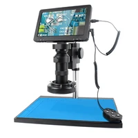 inch LCD Video Microscope with130X Mount Lens Electronic Microscope Camera with Metal Stand Professional repair Tools