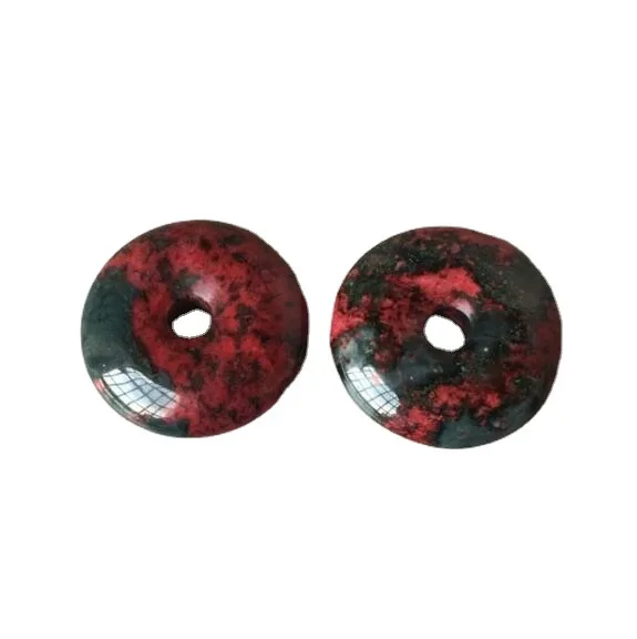 Подвеска-Пончик Из Натурального Красного Цветка Персика нефрита ожерелье для