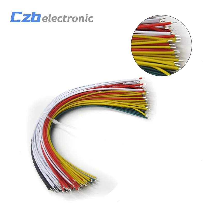 100 шт. 20 см цветные гибкие два конца Оловянная макетная плата Перемычка