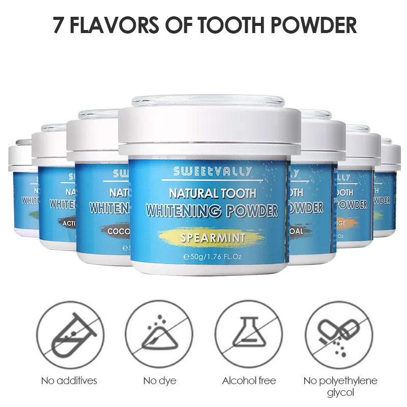 50 г отбеливающий порошок для гигиены полости рта уход за зубами натуральный