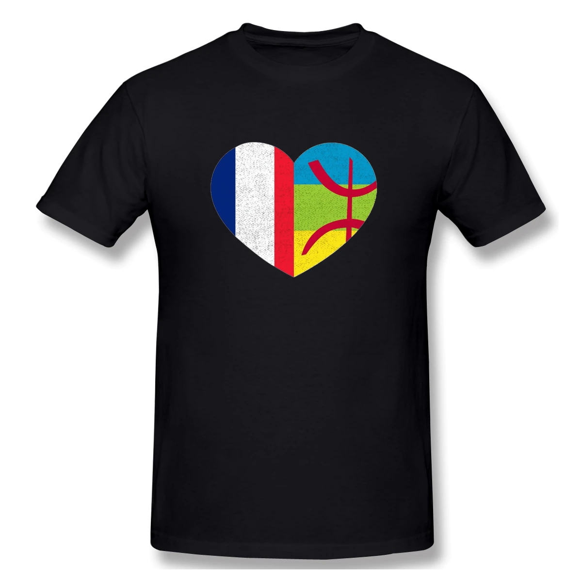 Мужская футболка с коротким рукавом Amazigh Kabyle Винтажная французским флагом и