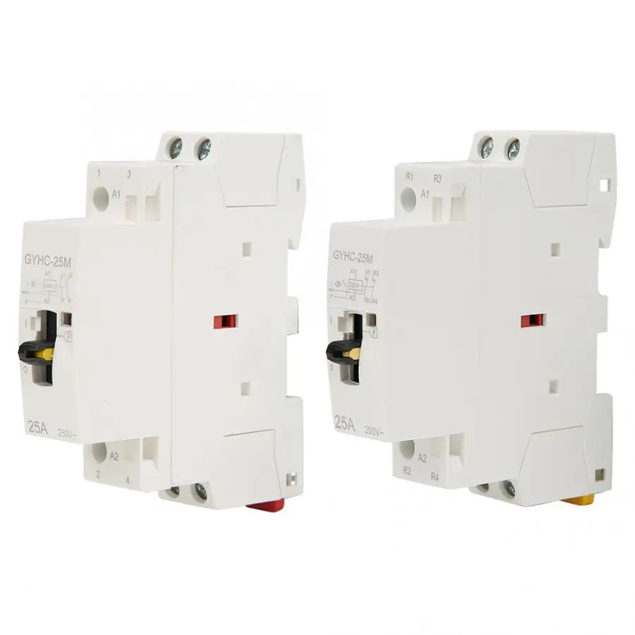 Manual Ac Contactor 2P 25A 220V 50Hz DIN Rail Household Modular AC with Control Switch Electrical Equipment | Обустройство дома