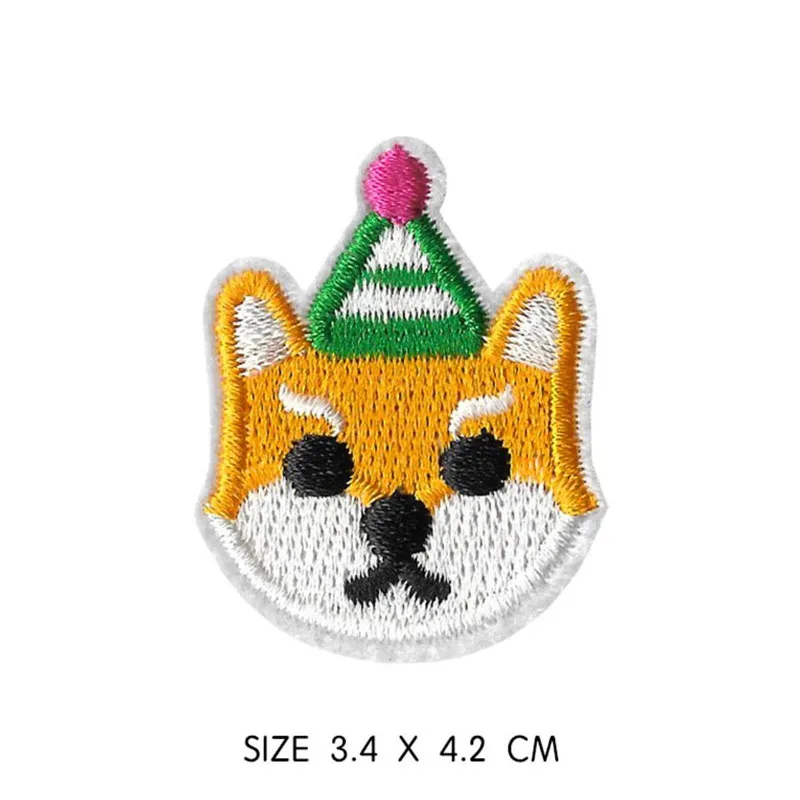 Мультяшная Милая собачка вышитая тканевая наклейка нашивка с собакой удачи для