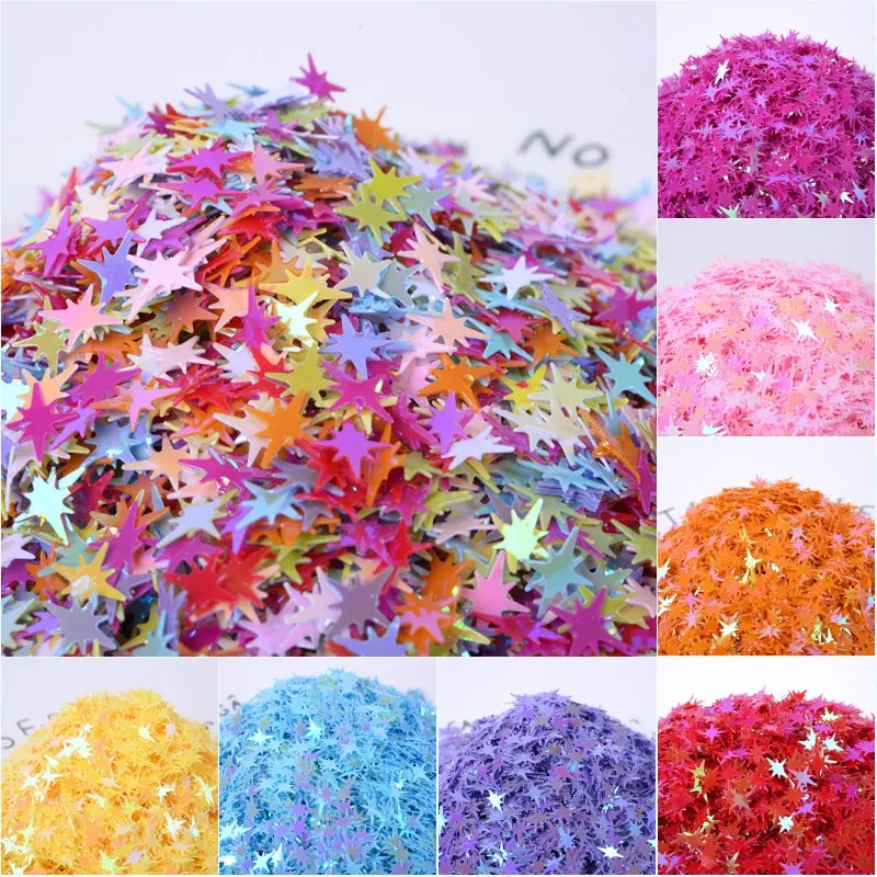 Блестки из ПВХ в виде звезд 10 мм для свадьбы скрапбукинга рукоделия ручной работы