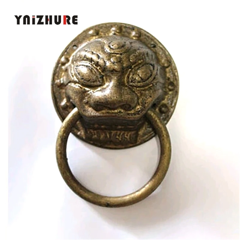 2 шт. 60 мм Китайский античный бронзовый дверной медный молоток ручка ящика с