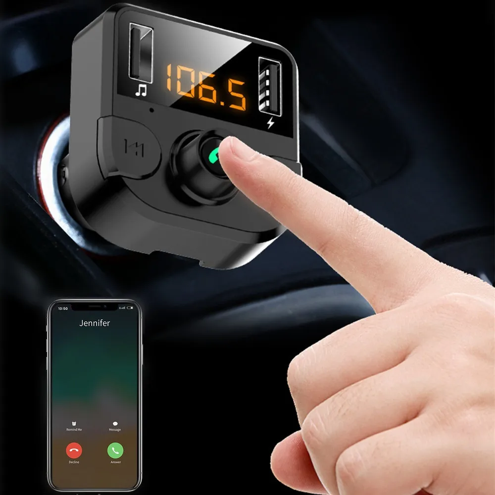 Автомобильный fm-передатчик Bluetooth 5 0 автомобиля Mp3 плеер Fm модулятор адаптер для