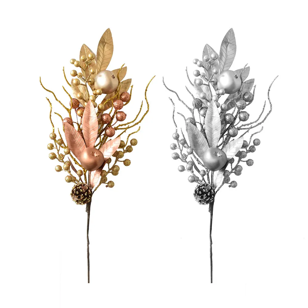Искусственные цветы ветка для Рождественского украшения Рождественская ягода