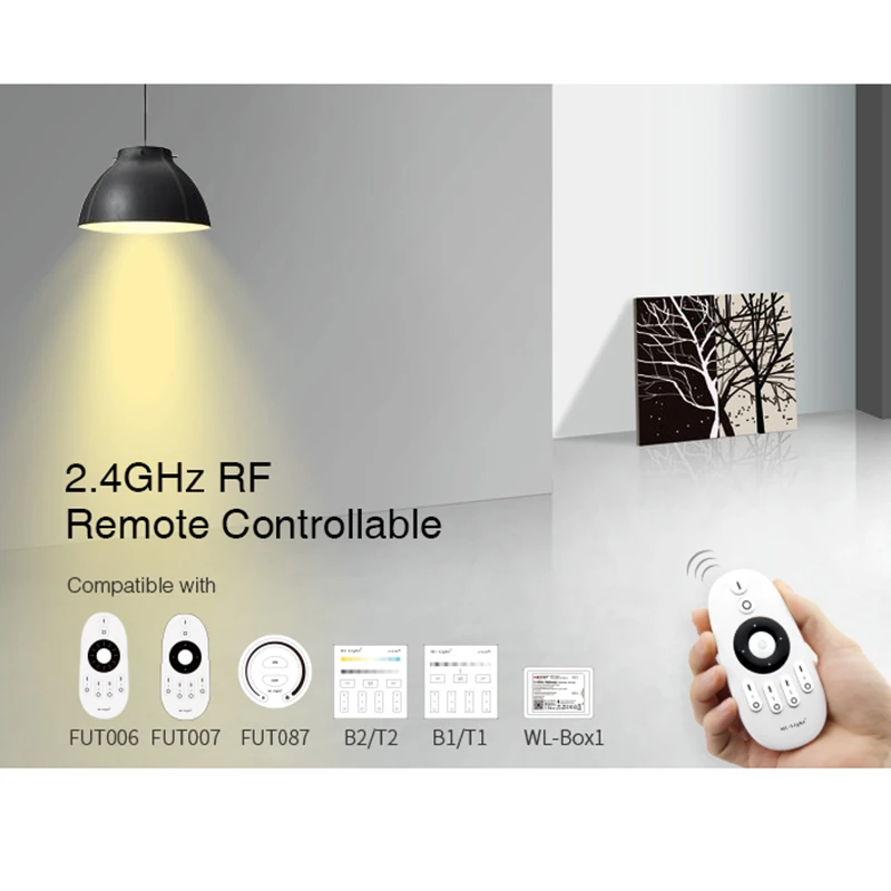 

Miboxer FUT019 Dual White 9W E27 LED Light Bulb AC110 220V 2.4G WiFi remote control Smart indoor lamp