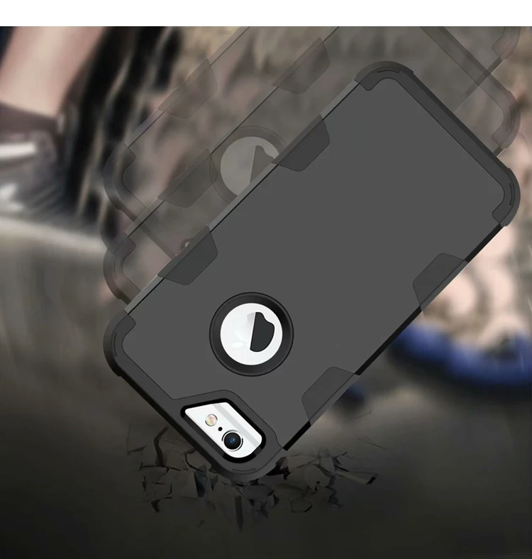 Для iPhone 6S/6 4," гибридный противоударный защитный резиновый силиконовый чехол для задней панели 7 8 Plus X Xs чехол