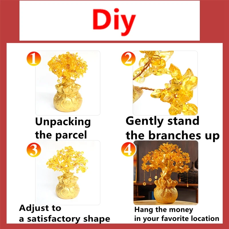 Талисман фэн шуй для украшения дома цитрин из смолы украшение на удачу хороший