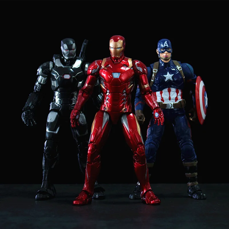 

Экшн-фигурка героя Marvel «мстители», Железный человек, Капитан Америка, Человек-паук, человек-муравей, черная искусственная кукла, игрушка для подарка другу