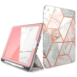 i blason for ipad 10 2 case 20202019 cosmo full body trifold stand case with pencil holder built in screen protector free global shipping