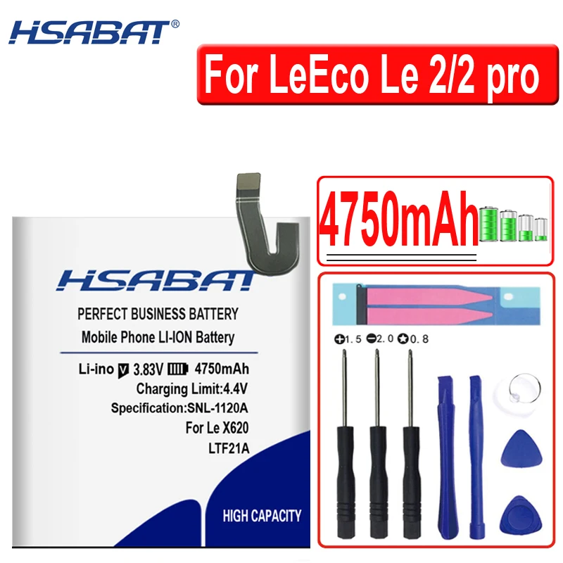 HSABAT 4750mAh LTF21A Battery For Letv LeEco Le 2/2 pro/le 2S/le S3 X620 X528 X621 X625 X626 X20 X25 X520 X522 X525 X526
