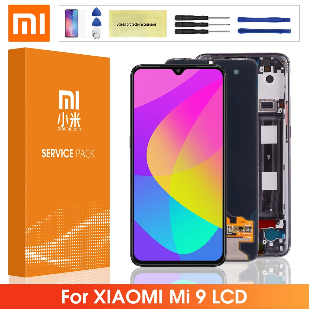 Оригинальный ЖК экран для Xiaomi Mi9 Mi 9 с сенсорным экраном и дигитайзером в сборе