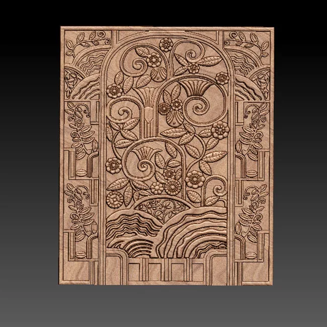 Декоративная резьба цветок 3D модель рельеф с ЧПУ в формате STL для домашнего