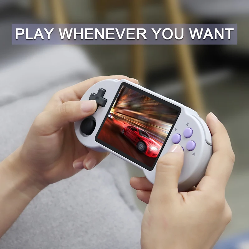 POWKIDDY Pocketgo S30 Retro Game Console A33 Chip 3.5-Inch IPS Screen 64GB Pre-Installed 8500 Games 3D PS1 DC MAME | Электроника