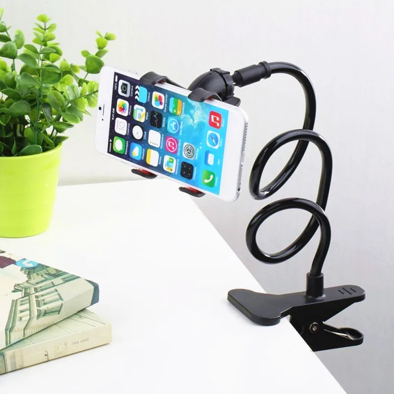 

1PC Universal Lazy Mobile Phone Gooseneck Stand Holder Flexible Bed Desk Table Clip Bracket for Phone Flexible Stand Holder New