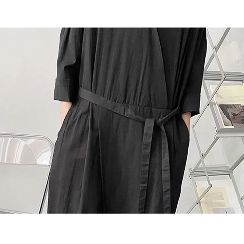 

XITAO Irregular Patchwork Bandage Jumpsuits Solid Color Simplicity Casual Loose Women 2021 Summer New Long Sleeve WLD6274