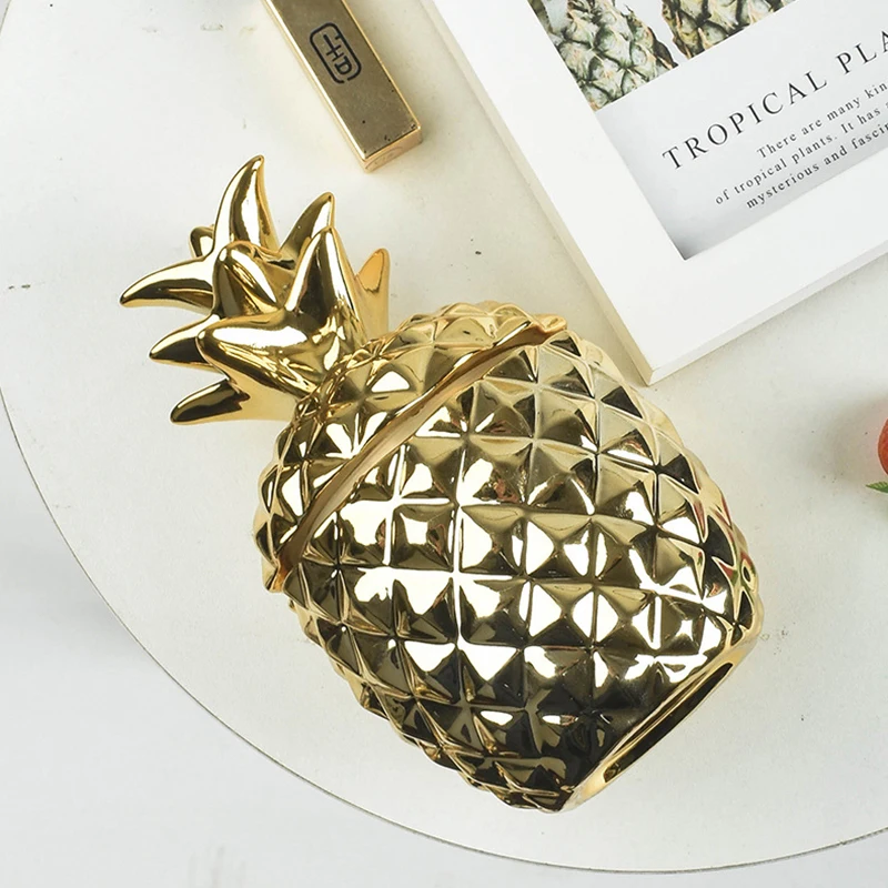 Керамический контейнер для хранения ананасов в скандинавском стиле белый и