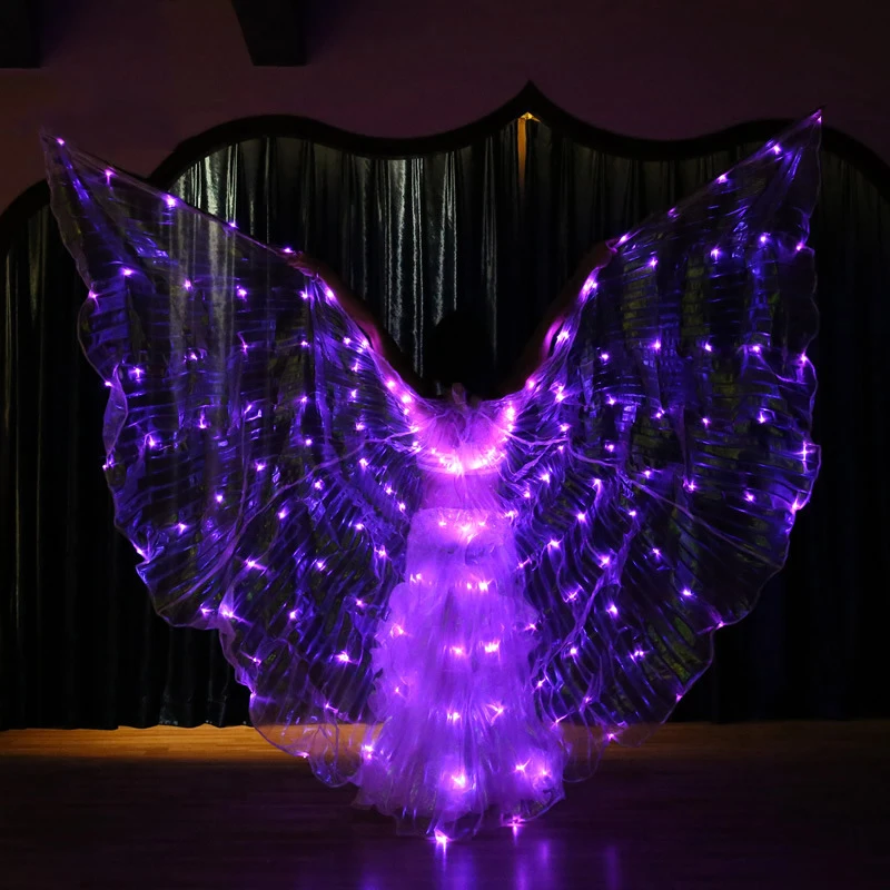 

Танец с крыльями для танца живота реквизиты для танцев детские праздничные костюмы аксессуары светодиодный Lsis 6 цветов крылья