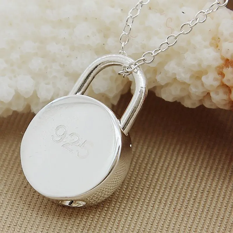 2019 новое ожерелье из серебра 925 пробы модное с круглым замком ювелирные изделия