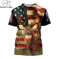 2021 summer hipster men t shirt deer hunting 3d all over printed harajuku short sleeve t shirts unisex casual tops tx0157