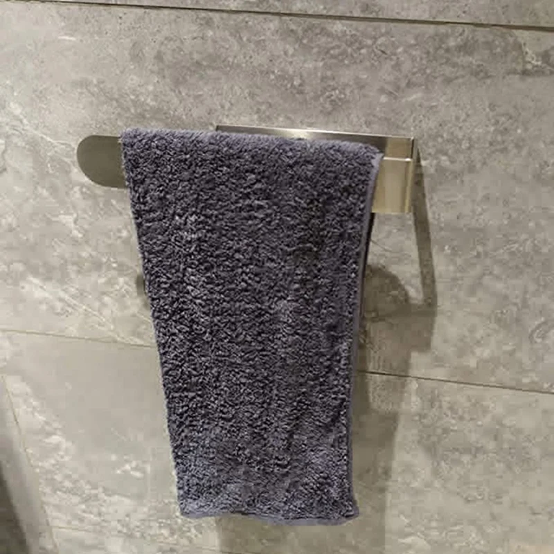 

Towel Holder Strong Hold Self Adhesive Bathroom Towel Bar, Stainless Steel Towel Rack- Sticky Towel Hanger, NO Drilling