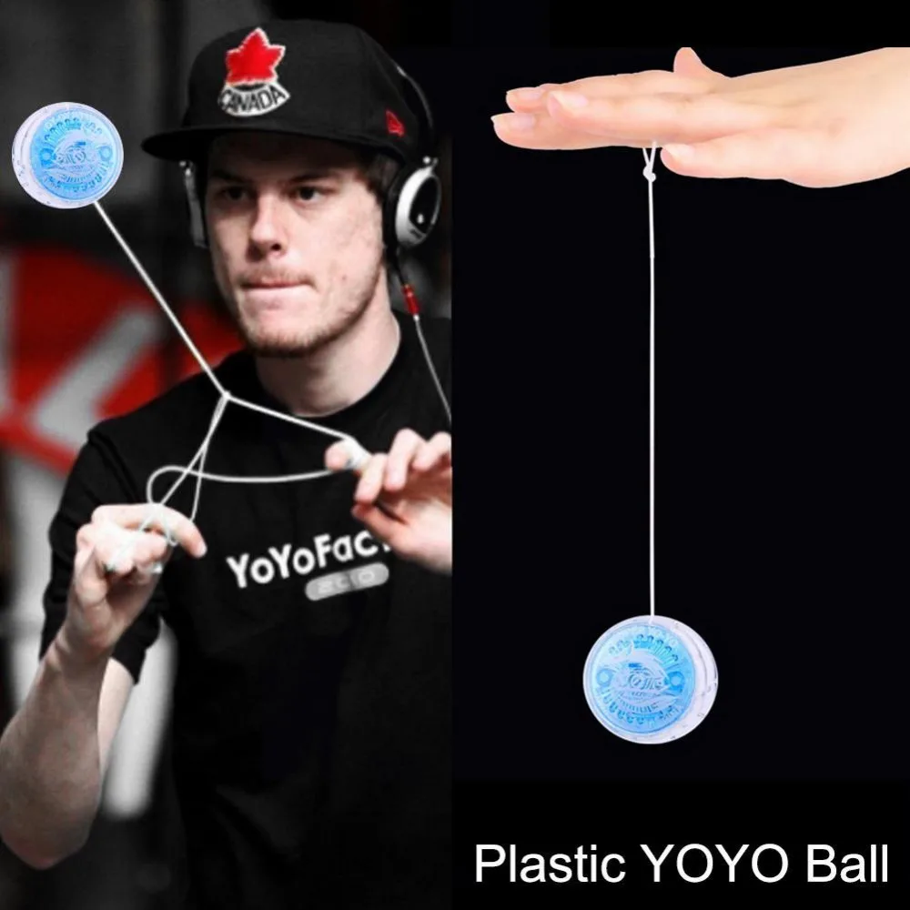 1 шт. Пластик легко носить с собой йо вечерние красочные игрушки спиннинг строку