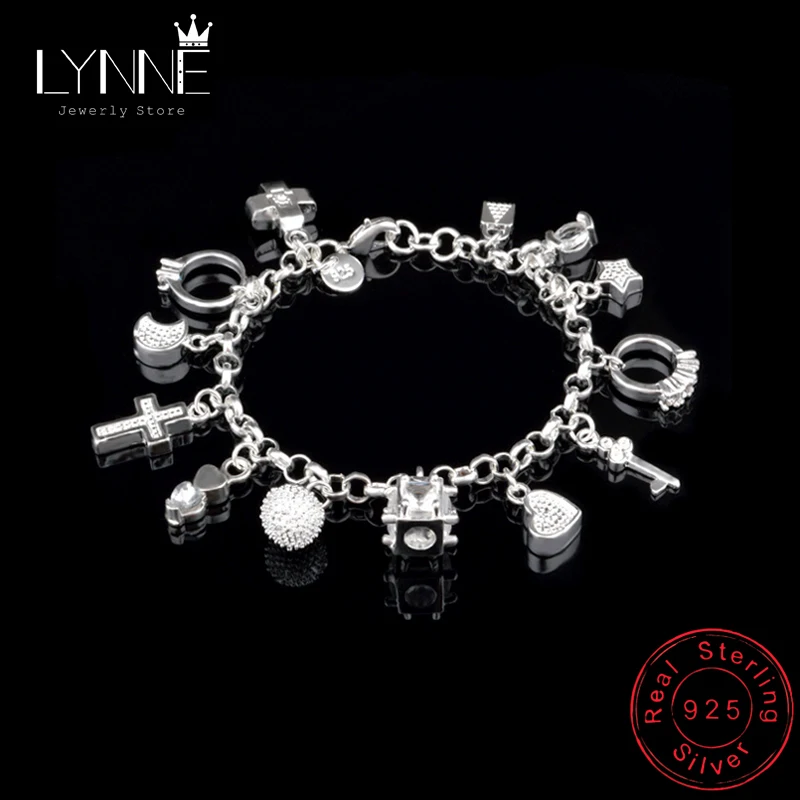 Изысканный браслет в этническом стиле со звездами Луной и сердцами подвесками из