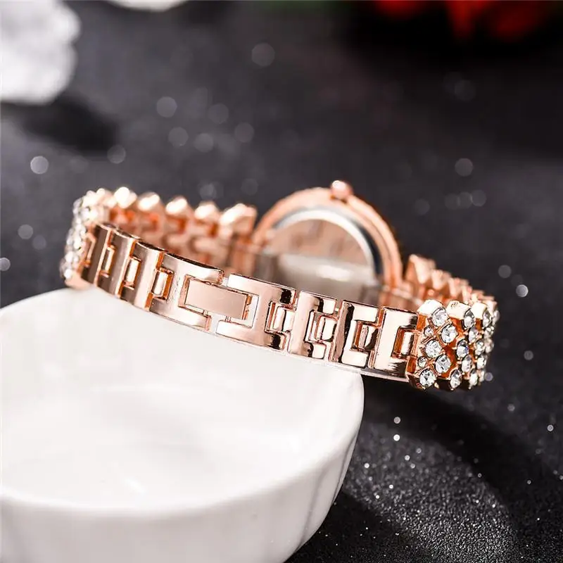 

Gold Qualities Women Bracelet Watches Full Stainless Steel Fashion Luxury Crystal Watch Small Ladies Quartz Wristwatches Gifts