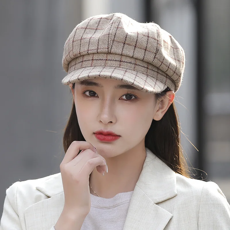 

Fashion Sun Hat Casual Women's Berets Newsboy Hat Summer Visor Cap Octagon Hats Cotton French Hat for Women Peaky Blinders