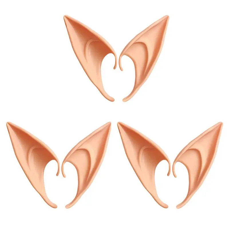 C-3 Pairs 1-3 пары, латексные остроконечные маски эльфа, аксессуары для костюмированной вечеринки на Хэллоуин, маскарадные вечерние костюмы Феи в стиле аниме, глубокий цвет, W15 - Цвет: C-3 Pairs