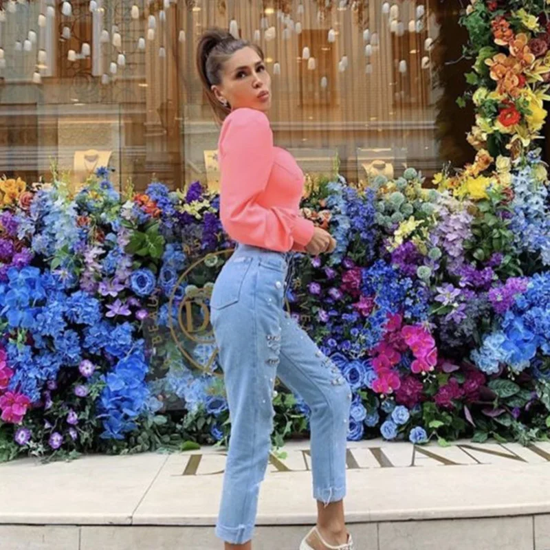 2019 осенние короткие футболки женские модные однотонные неоновые розовые с