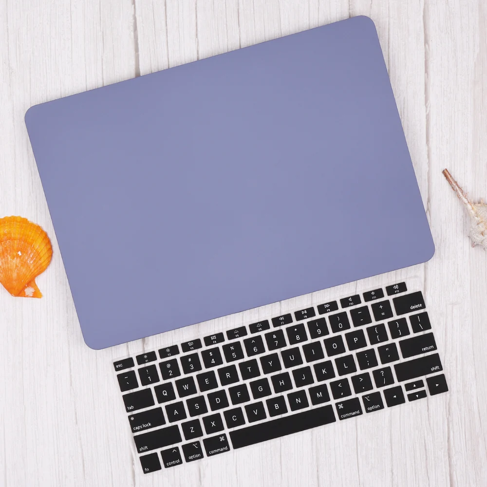 Lavender Gray Матовый пластиковый жесткий чехол для MacBook Air 13 дюймов A1932 Pro 13 15 16 Touch bar A2141 A2159 чехол для ноутбука+ крышка для клавиатуры - Цвет: Lavender Gray