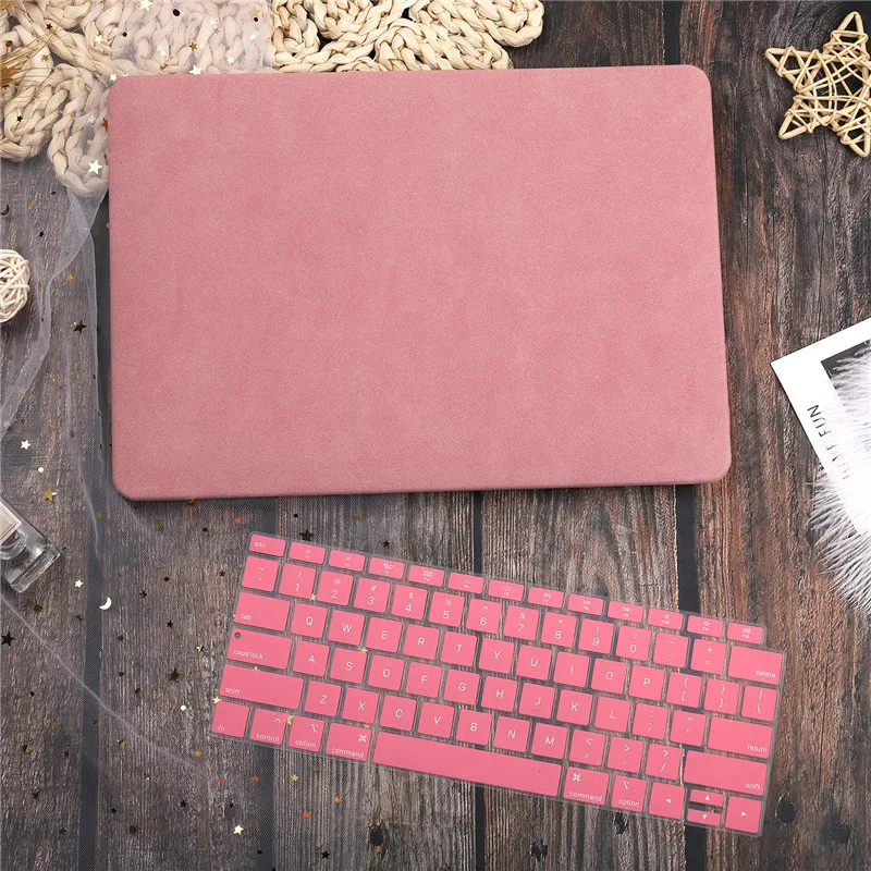 Leather Pink Для Macbook Air 13 Чехол A1932 новейшая версия Жесткий кристально чистый матовый чехол для ноутбука MacBook air 1" дюймов 13 дюймов retina дисплей - Цвет: Leather Pink