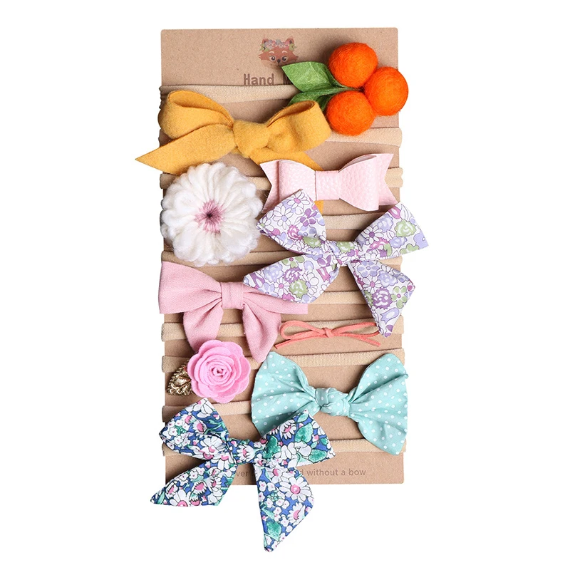 

1pc Baby Girl Cute Headband Turban Darling Bows Kids Headwear Bow Flower Fruit Elastic Hair Bands Infant Accessories Gift