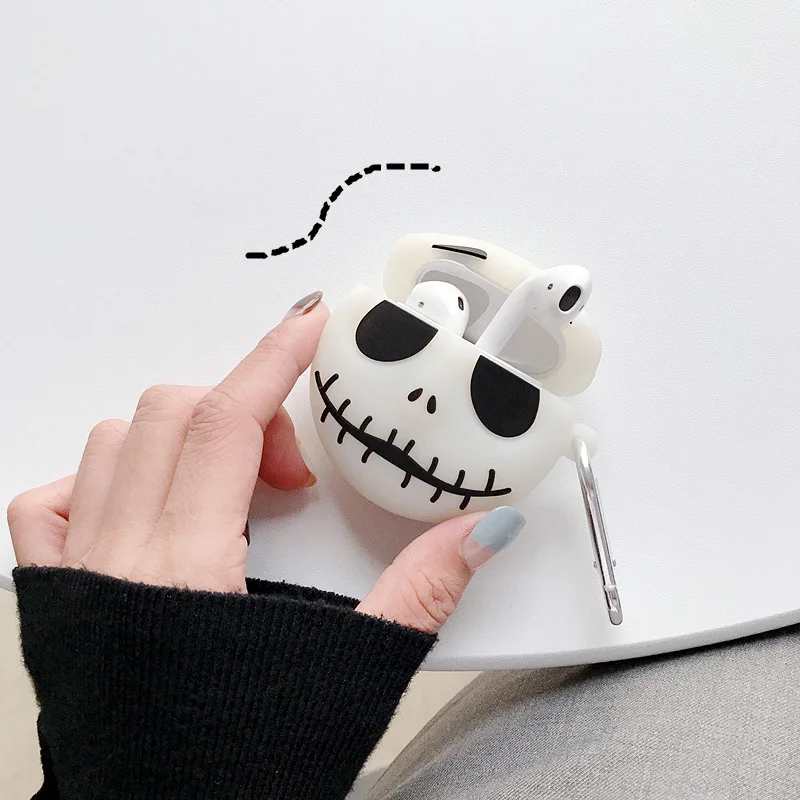 

Night Lights Skull for Airpods Pro Case Scare Light In The Dark Earphone Protective Charging Box Case for Airpods 1 2 Pro Cover