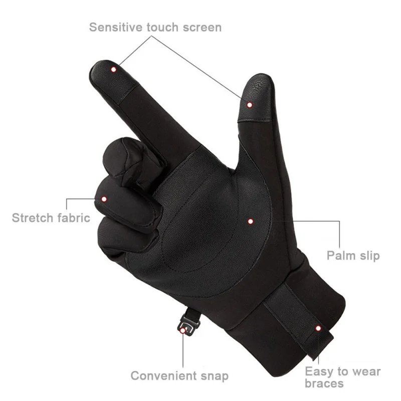 

Outdoor Waterproof Warm Gloves Snow Ski Gloves Snowboard Gloves Sports Motorcycle Riding Winter Touch Screen Gloves