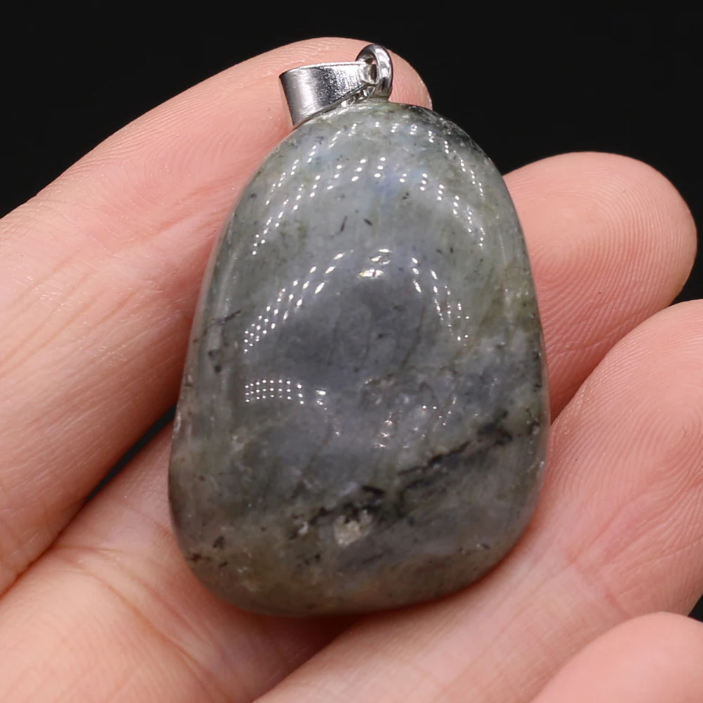 

Natural Semi-precious Stone Pendant Irregular Flash Labradorite for DIY Jewelry Making High Quality Gift