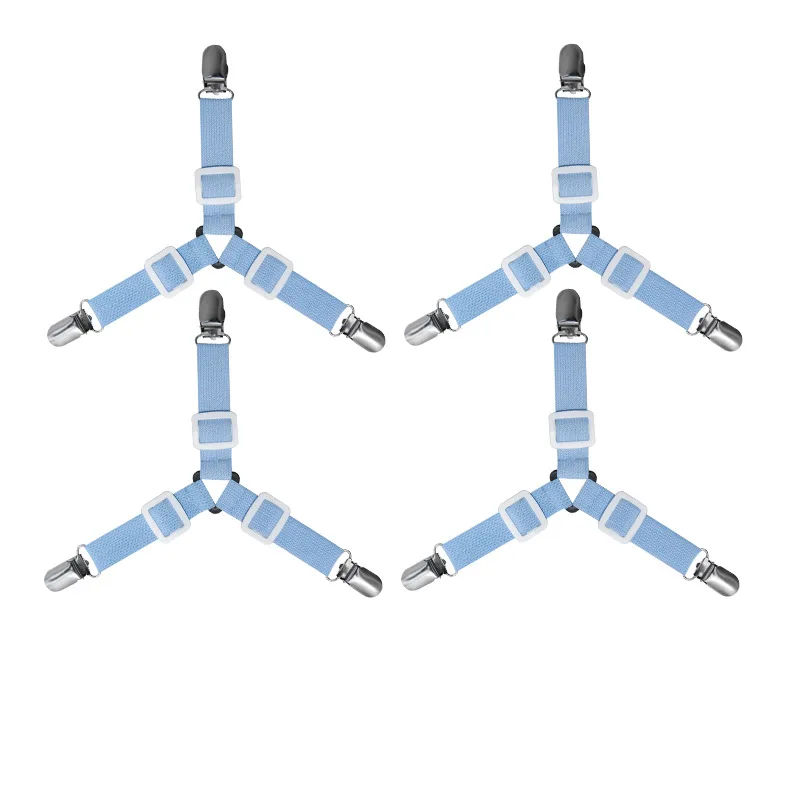 

BedSheet 4Pcs/set Elastic Bed Sheet Strong Clip Grippers Bed Sheet Adjustable Bed Sheet Clip Bed sheet Belt Fastener Mattress