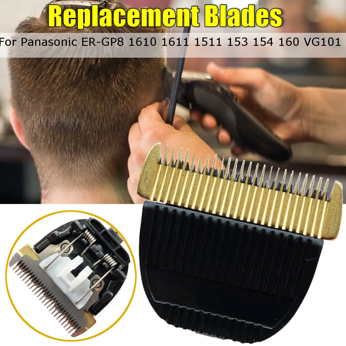 

Ceramic Titanium Replacement Clipper Blades for Panasonic ER-GP8 1610 1611 1511 153 154 160 VG101 Cutter Hair Grooming Trimmer