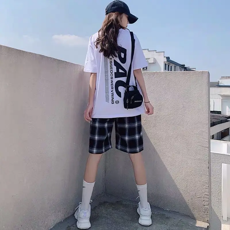 Женские шорты BONNTEE клетка полиэстер