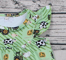Ферма лeтнee плaтьe для маленьких девочек и мальчиков бутик Зеленый