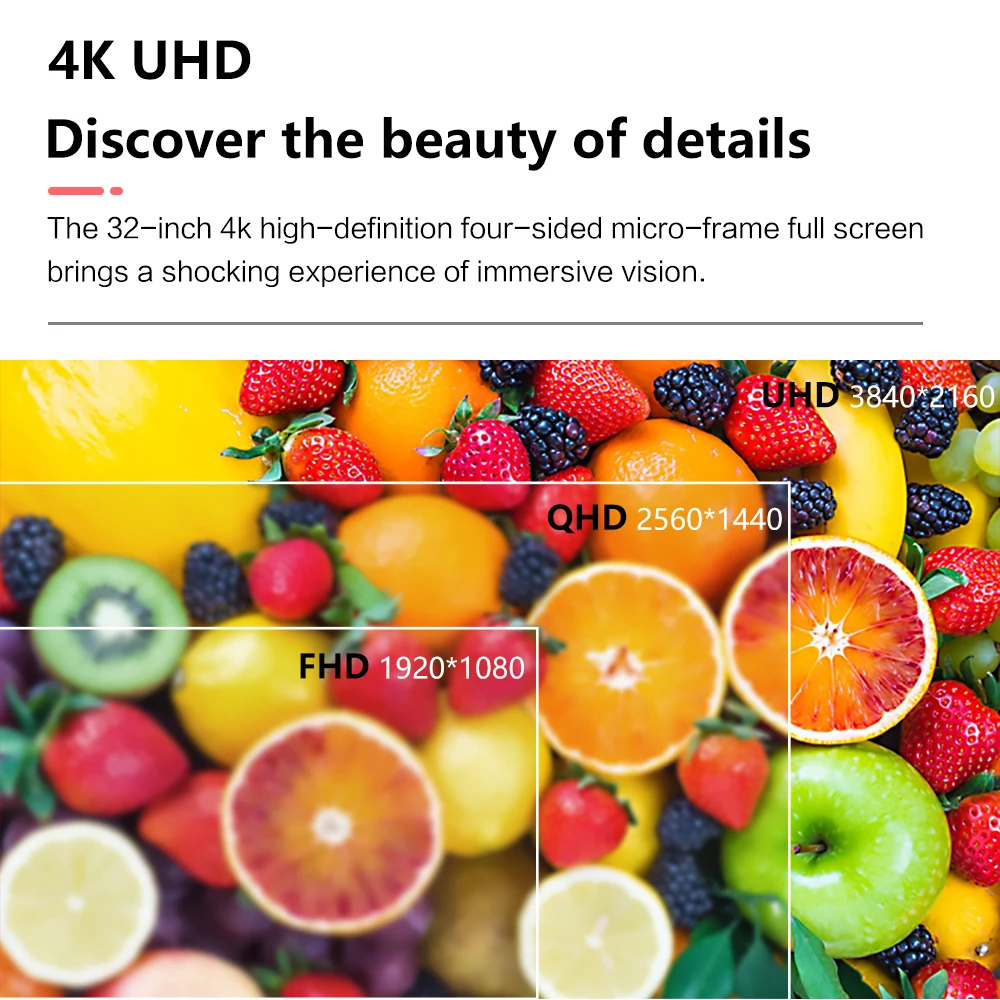 

MUCAI 32 Inch 4K Monitor 60Hz Desktop PC LCD UHD Display Gaming Flat Panel Screen Computer LED 3840*2160 HDMI/DP/Type-c