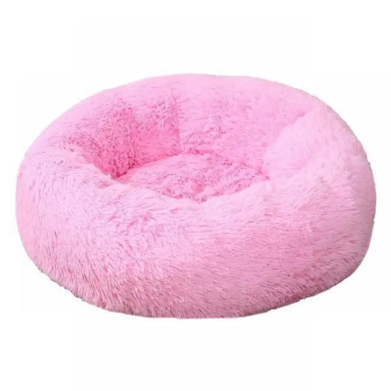 

Dog Bed Pet Kennel Round Long Plush Super Soft Sleeping Bed Lounger Cat House Winter Warm Sofa Basket For Small Medium Large Dog
