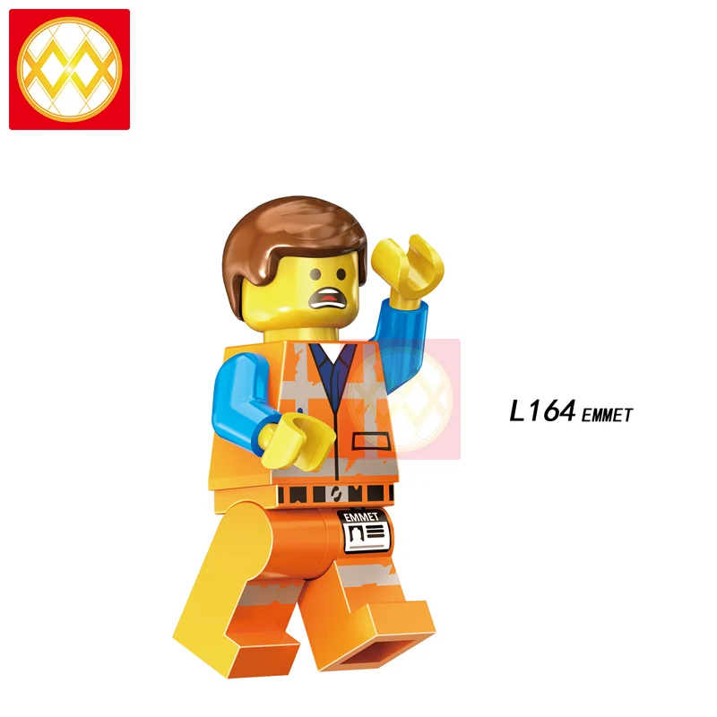 L164 Emmet Playmobil Охотники за привидениями оставайтесь Puft строительные блоки Стич, Микки Маус gremlins E.T Базз Лайтер История игрушек игрушки для детей - Цвет: L164 Emmet